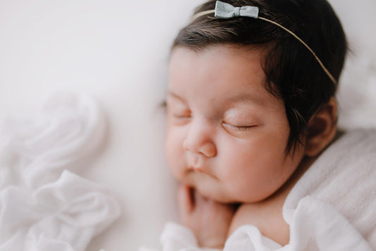 Single Suede Bitty Bow Band