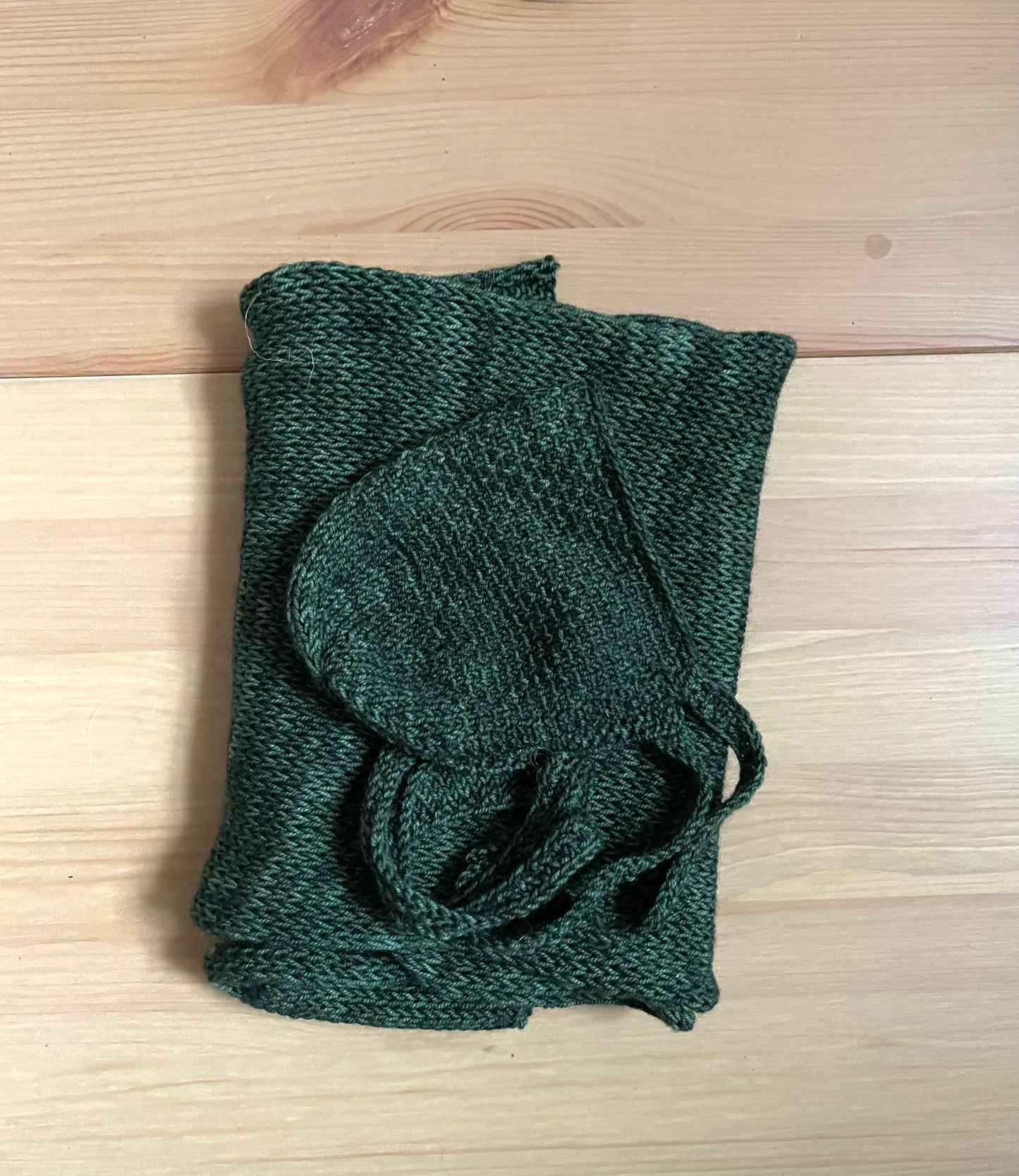 Dark Green Textured Knit Set